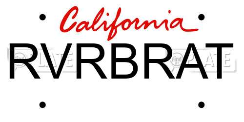 RVRBRAT California License Plate