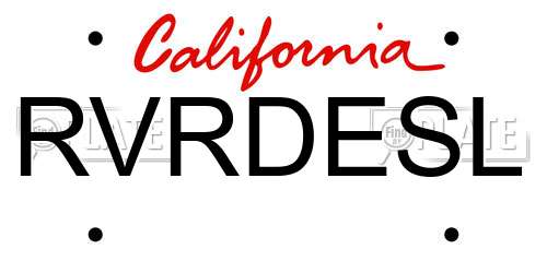 RVRDESL California License Plate