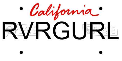 RVRGURL California License Plate