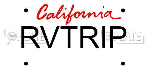 RVTRIP California License Plate