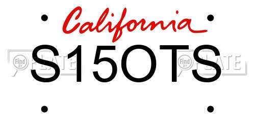 S15OTS California License Plate