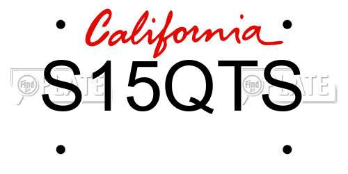 S15QTS California License Plate