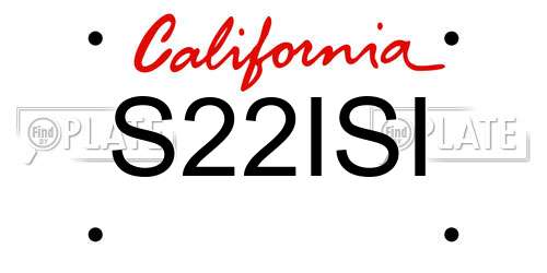 S22ISI California License Plate
