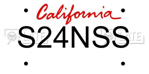 S24NSS California License Plate