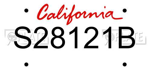 S28121B California License Plate