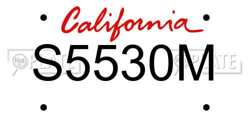 S5530M California License Plate