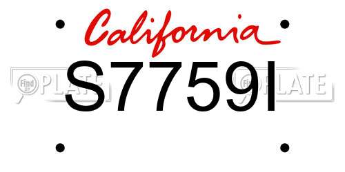 S7759I California License Plate