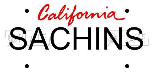 SACHINS California License Plate