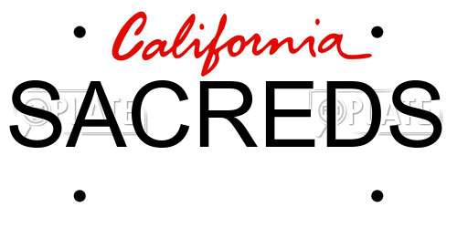 SACREDS California License Plate