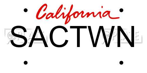SACTWN California License Plate
