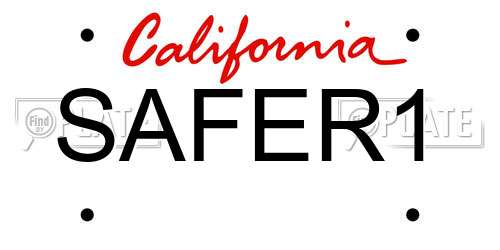 SAFER1 California License Plate