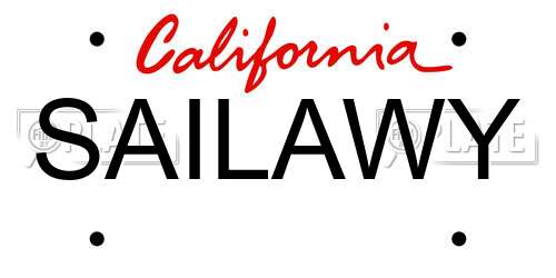 SAILAWY California License Plate
