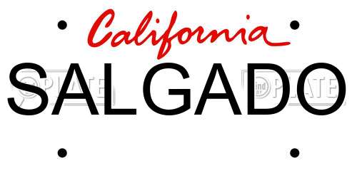 SALGADO California License Plate