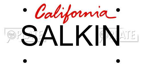 SALKIN California License Plate