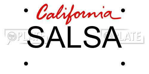 SALSA California License Plate