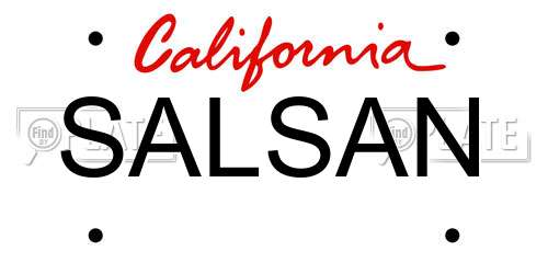 SALSAN California License Plate