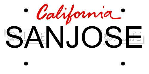 SANJOSE California License Plate