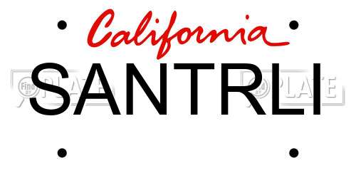 SANTRLI California License Plate