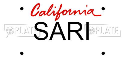 SARI California License Plate