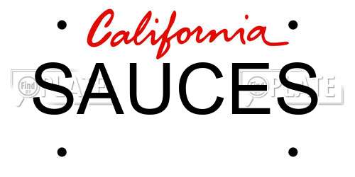 SAUCES California License Plate