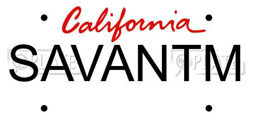 SAVANTM California License Plate