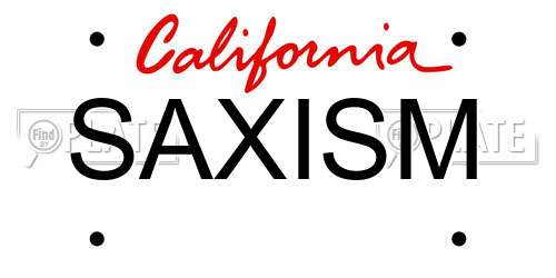 SAXISM California License Plate