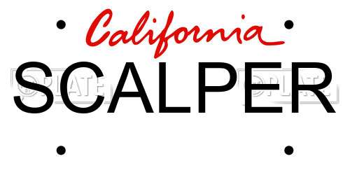 SCALPER California License Plate