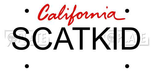 SCATKID California License Plate