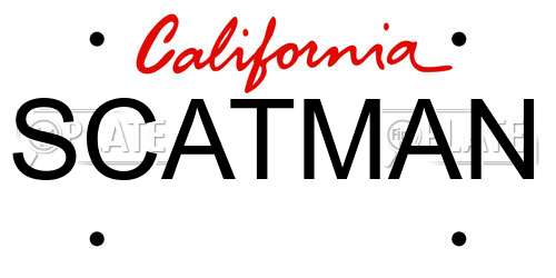 SCATMAN California License Plate