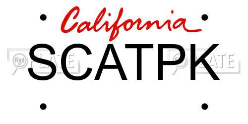 SCATPK California License Plate