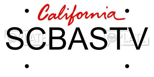 SCBASTV California License Plate