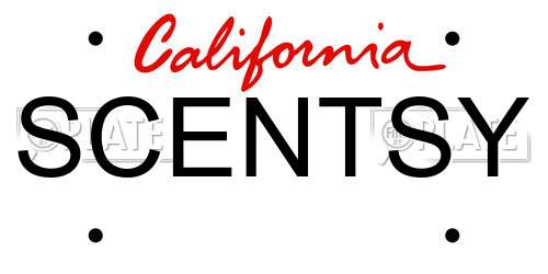 SCENTSY California License Plate