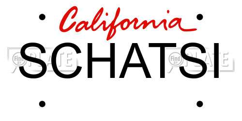 SCHATSI California License Plate