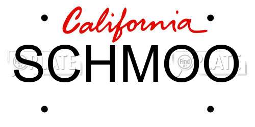 SCHMOO California License Plate
