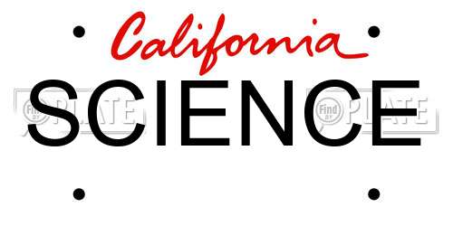 SCIENCE California License Plate