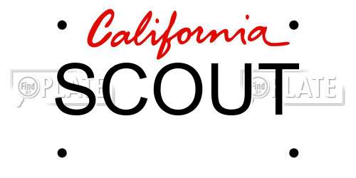 SCOUT California License Plate