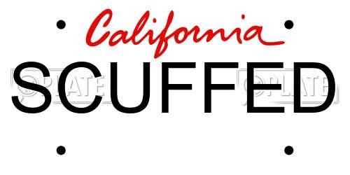 SCUFFED California License Plate