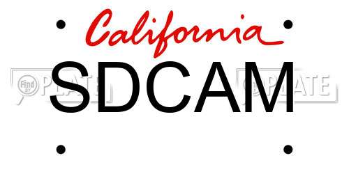 SDCAM California License Plate