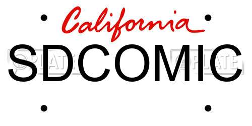 SDCOMIC California License Plate