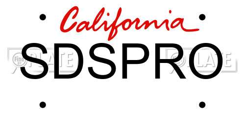 SDSPRO California License Plate