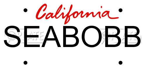 SEABOBB California License Plate