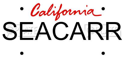 SEACARR California License Plate