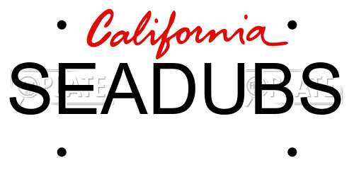 SEADUBS California License Plate