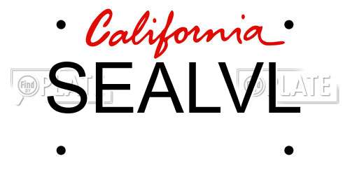 SEALVL California License Plate
