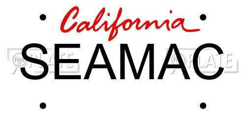 SEAMAC California License Plate