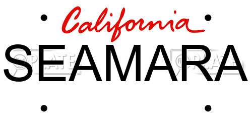 SEAMARA California License Plate