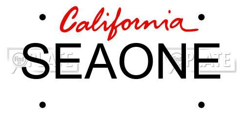 SEAONE California License Plate
