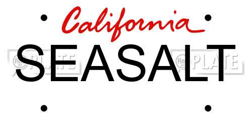 SEASALT California License Plate