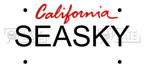 SEASKY California License Plate