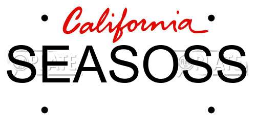 SEASOSS California License Plate
